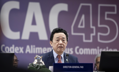 Codex Alimentarius: El Director General de la FAO destaca la función fundamental de la ciencia y los datos para la labor de la Comisión.